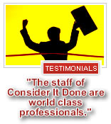 Consider It Done Testimonials